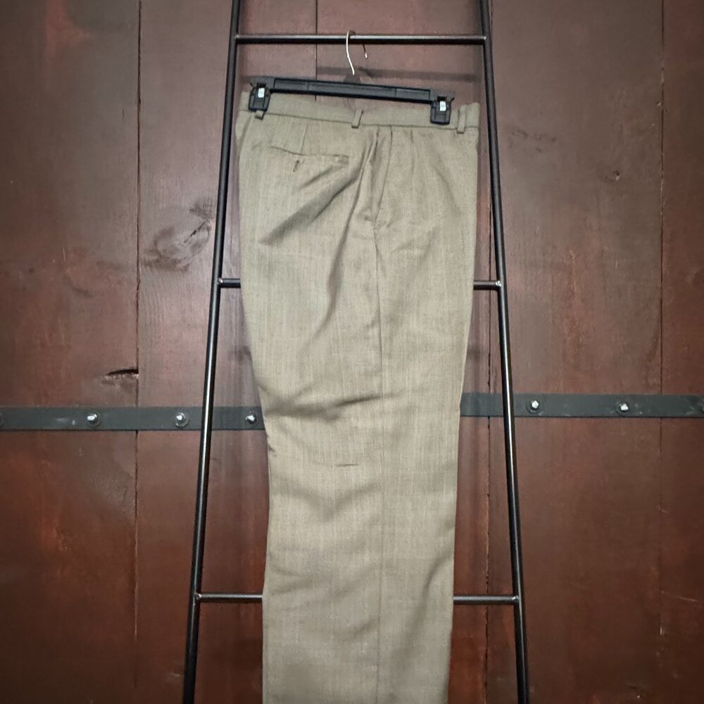Mens dress pants size 32x30 light brown with design